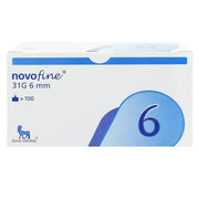 Novofine Needle 31Gx0.25X6 mm 100'S 13993 for insulin pen