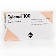 Tylenol 100 mg 10 Suppositories As Analgesic