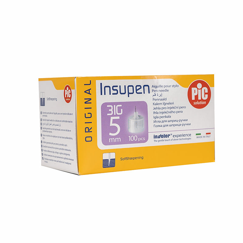 Pic Insupen Pen Needles 31G*5 mm 100 Pcs