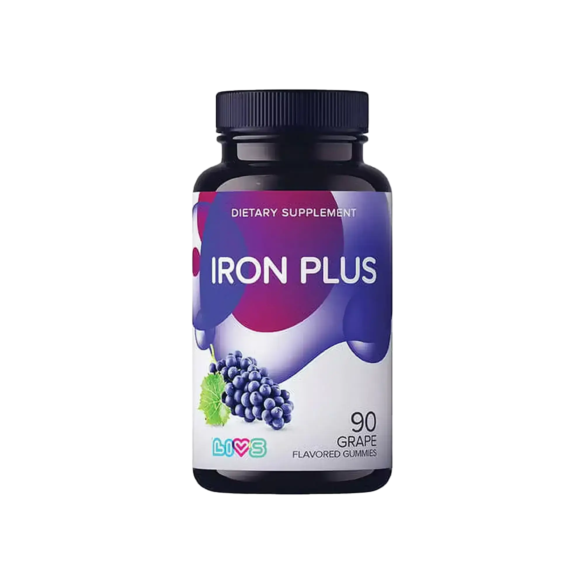 Livs Iron Plus with Grape Flavor 90 Gummies