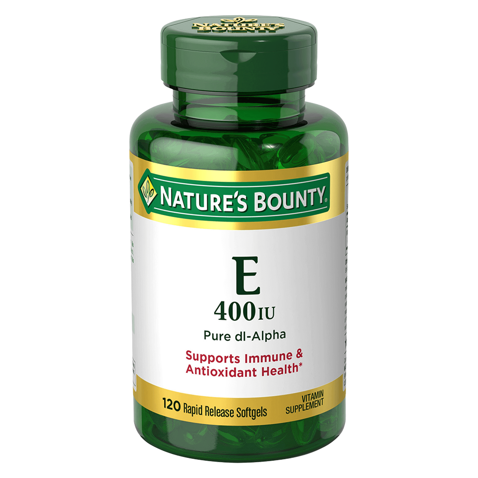 Natures Bounty Vitamin E 180 mg (400 IU) Dl-Alpha Softgels 120'S 201751 For immune health