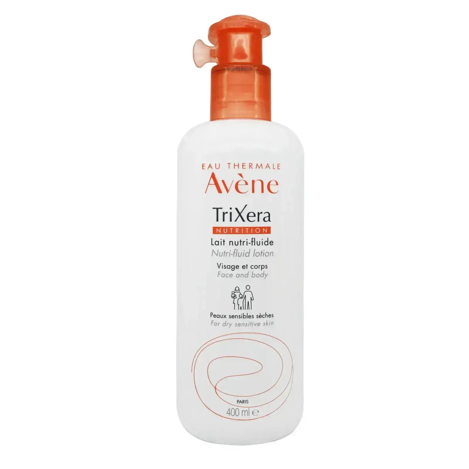 Avene Trixera Nutri-Fluid Lotion 400 mL 77368 for dry skin