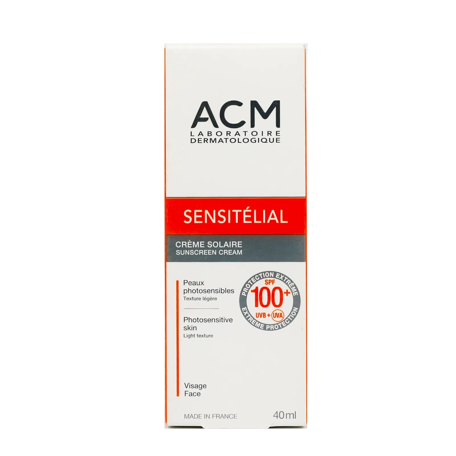 ACM Sensitelial Sunscreen SPF 100 Cream 40 mL Maximum sun protection