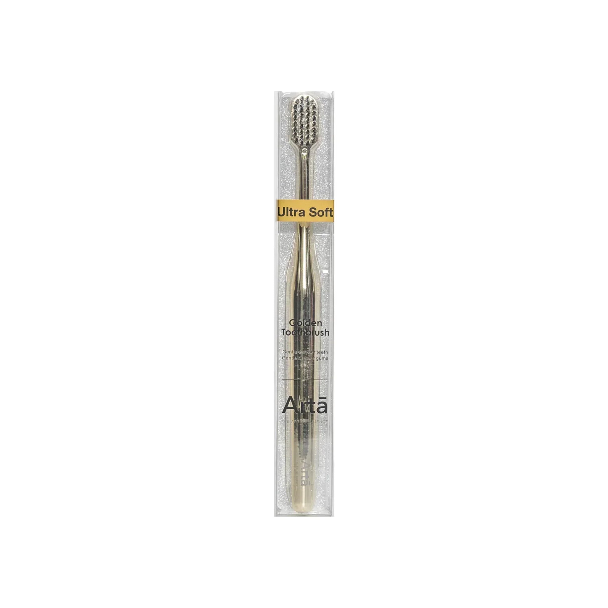 Arta Soft Golden Toothbrush with Grey Bristles 1 Pc