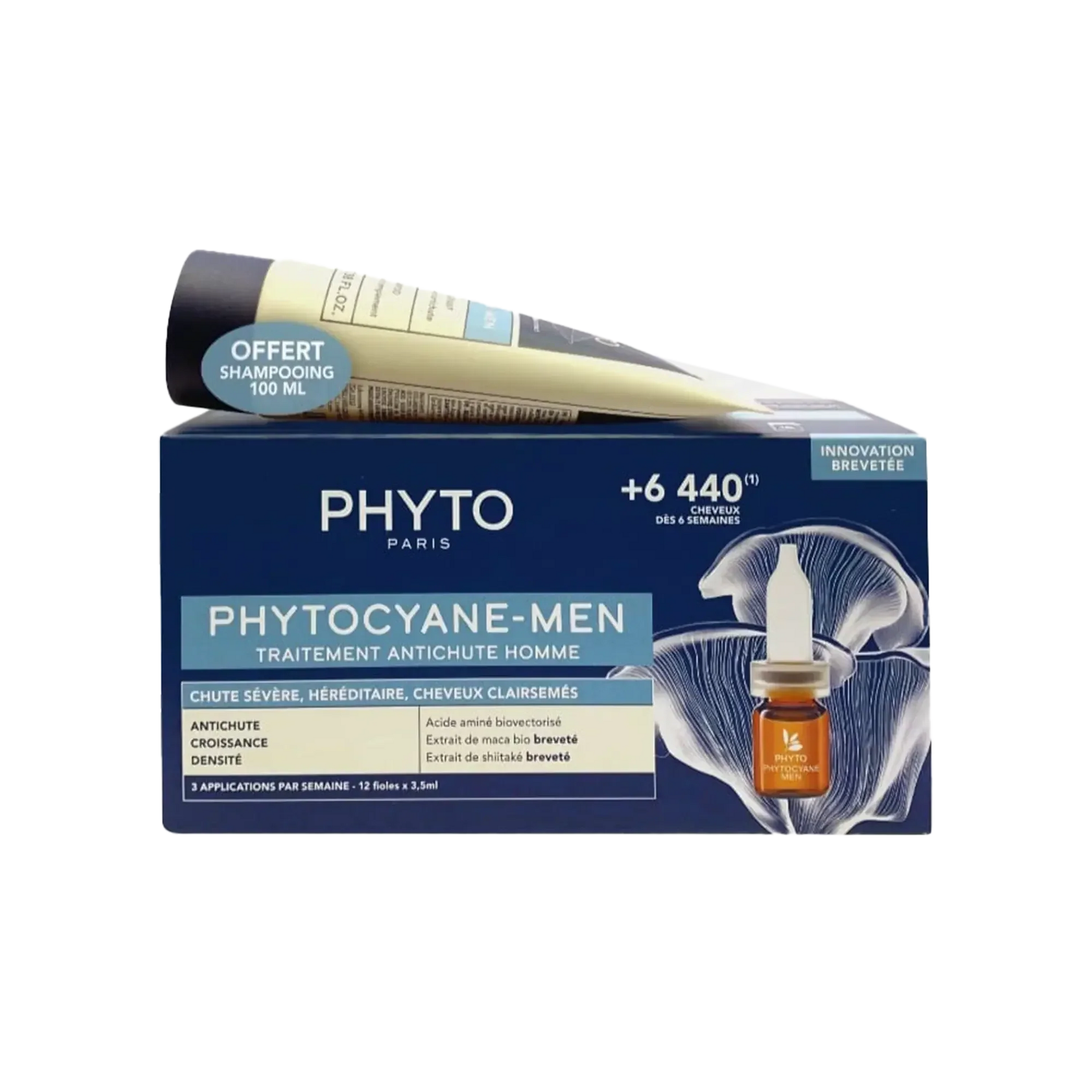 Phyto Phytocyane Ampoules For Men + Shampoo 100 ml Free