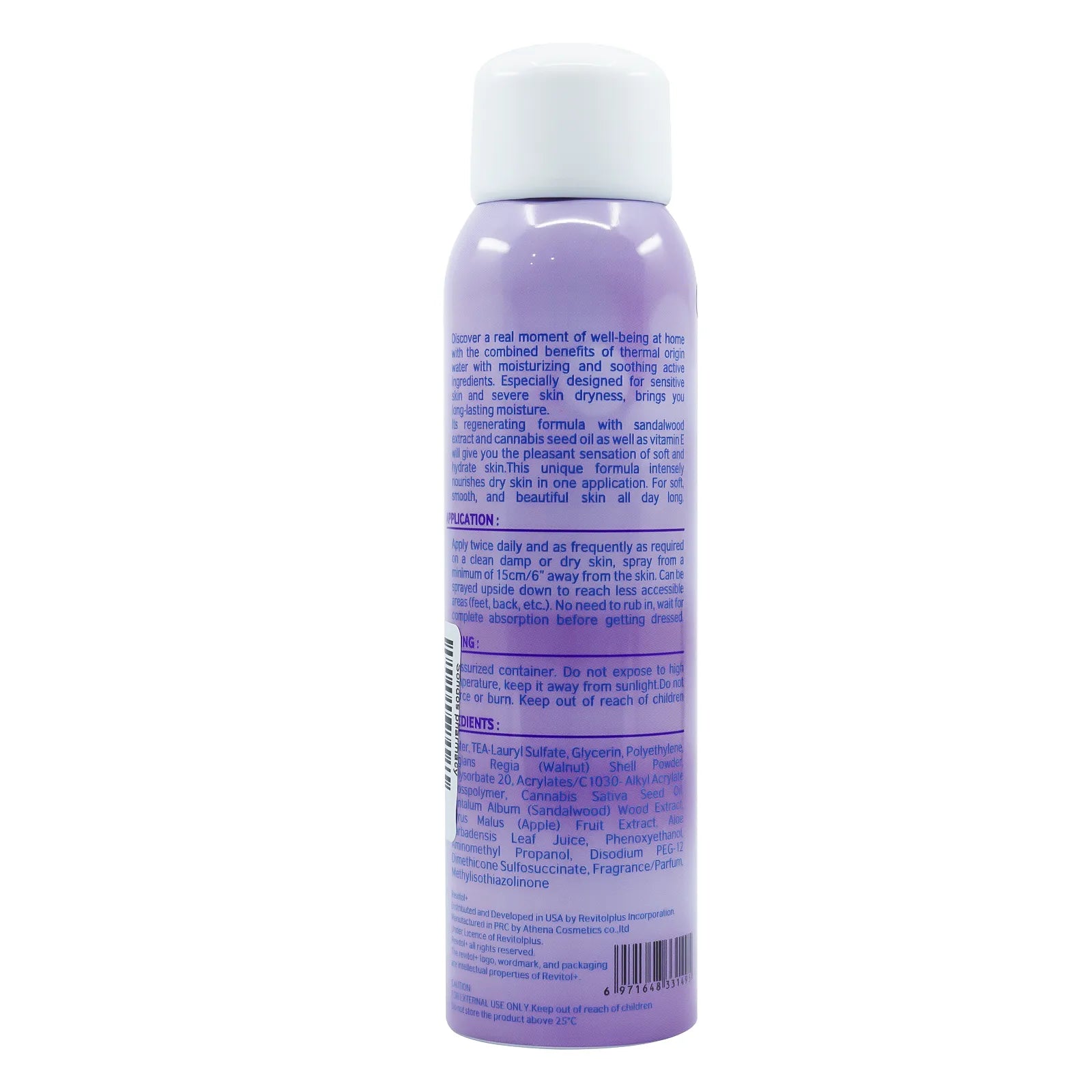 Revitol Moisturizing Soothing Spray 150 mL for soothing skin