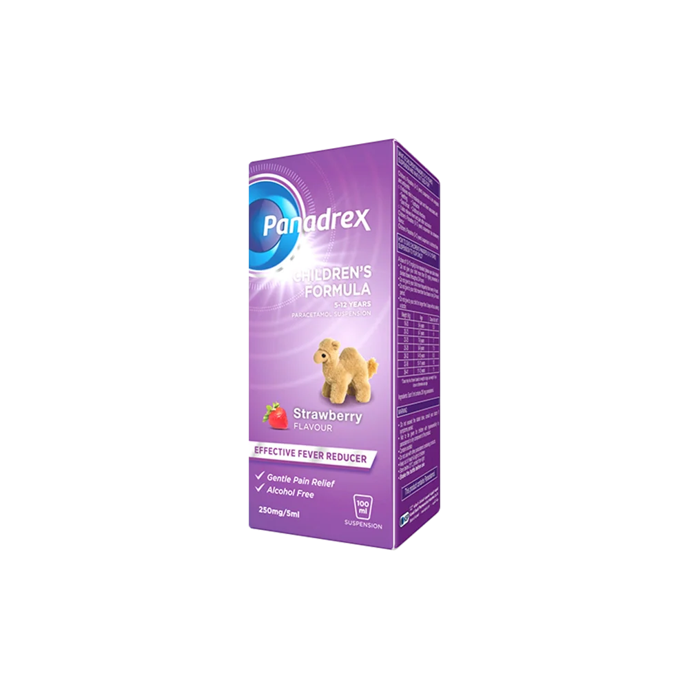 Panadrex 250mg/5 ml Children's Suspension Strawberry flavour 100 ml