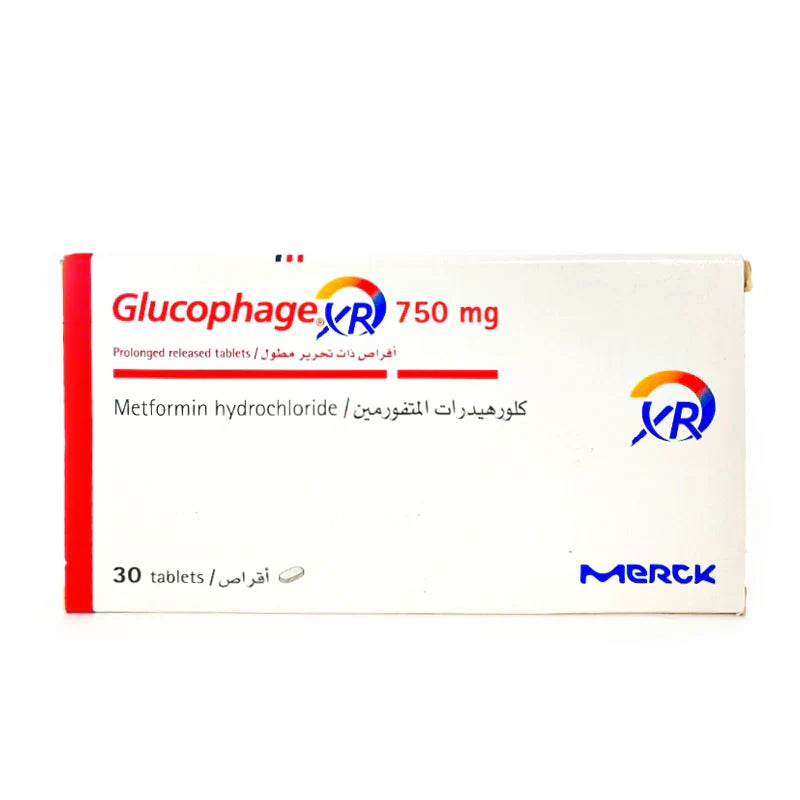 Glucophage XR 750 mg 30 Tabs For Diabetes