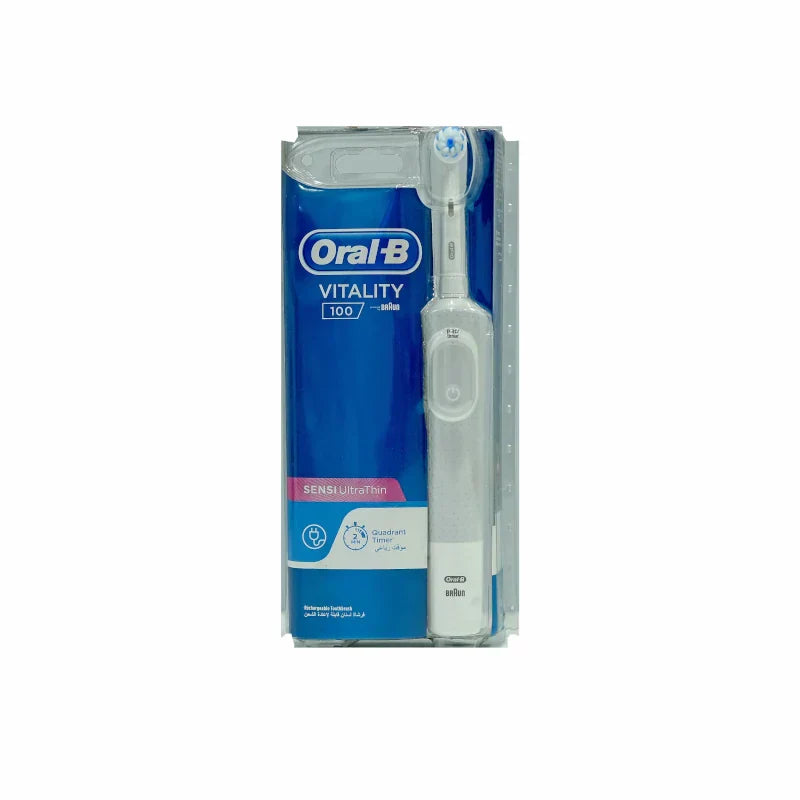 Oral B Vitality 100 Sensi Ultra Thin White Rechargeable Toothbrush D1004131