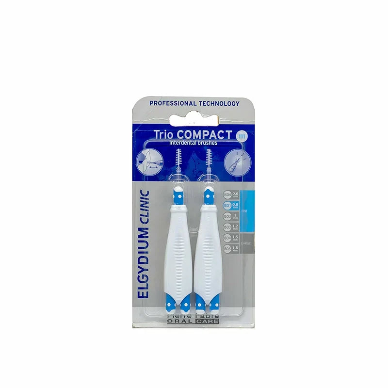Elgydium Trio Compact Interdental Brushes 0.8 mm 2 Pcs