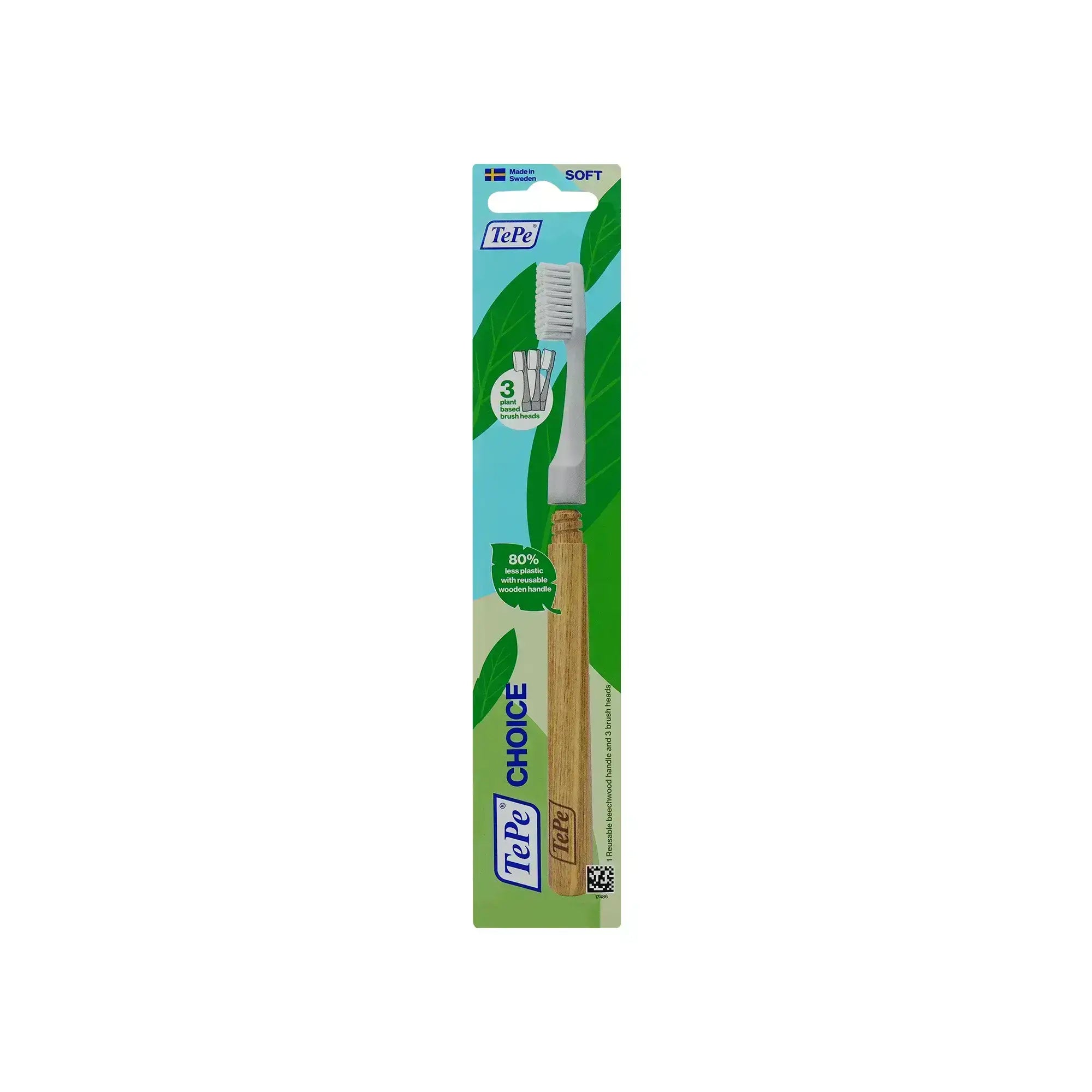 Tepe Choice Soft Toothbrush with 3 Brush Heads