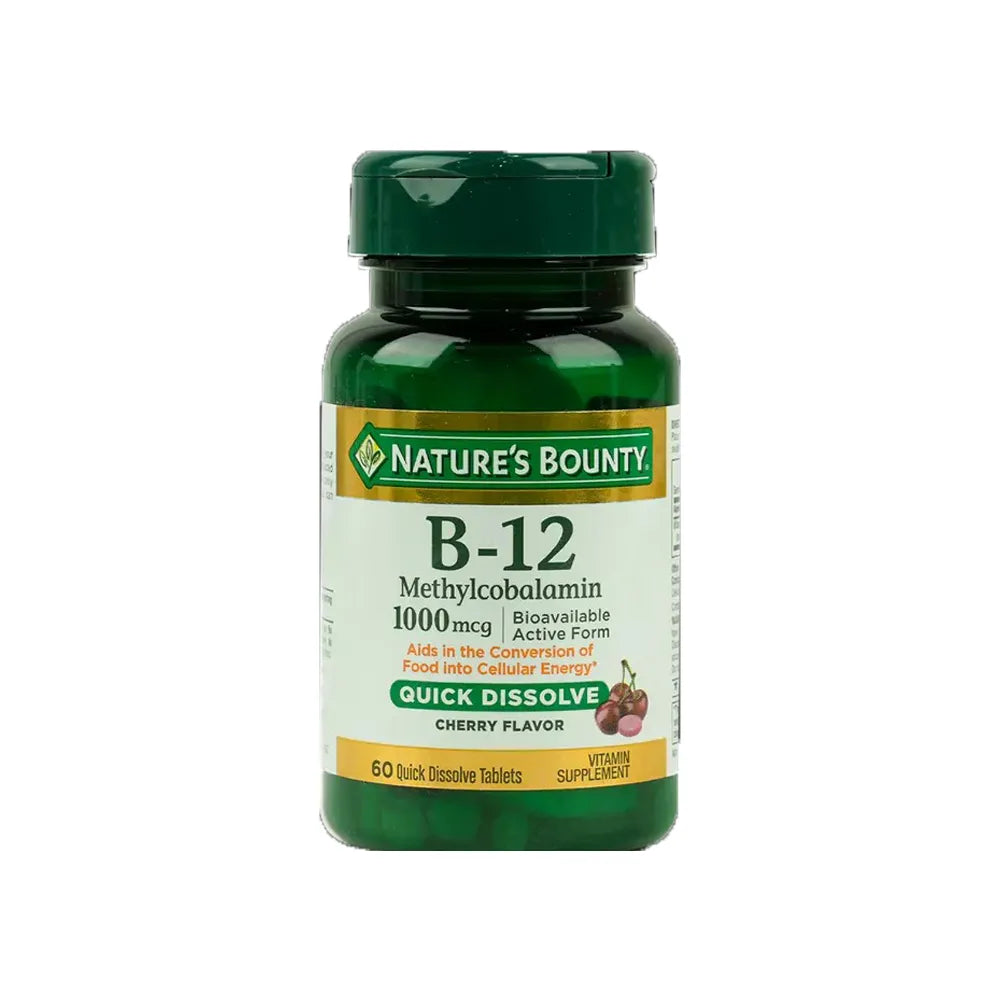 Natures Bounty B 12 Methylcobalamin 1000 mcg Dissolved Pills 60'S