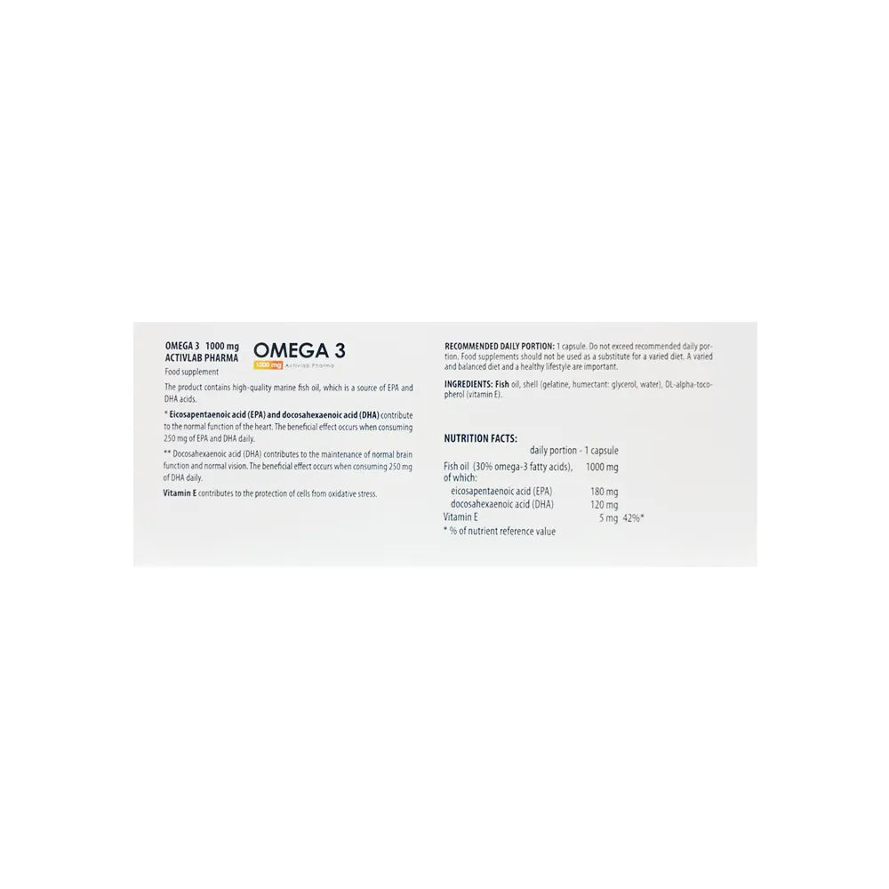 Activlab Pharma Omega 3 1000 mg 60 Capsules