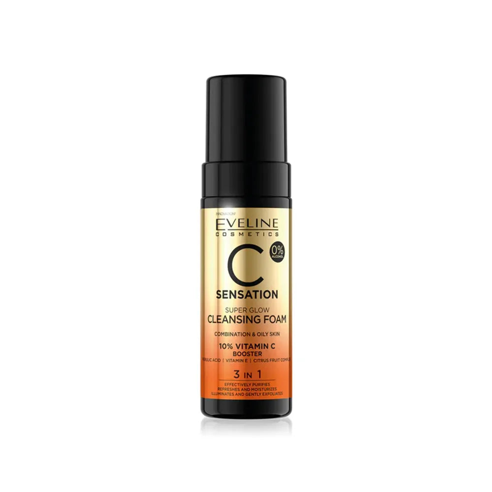 Eveline C Sensation Super Glow Cleansing Foam 3 in 1 - 150ml